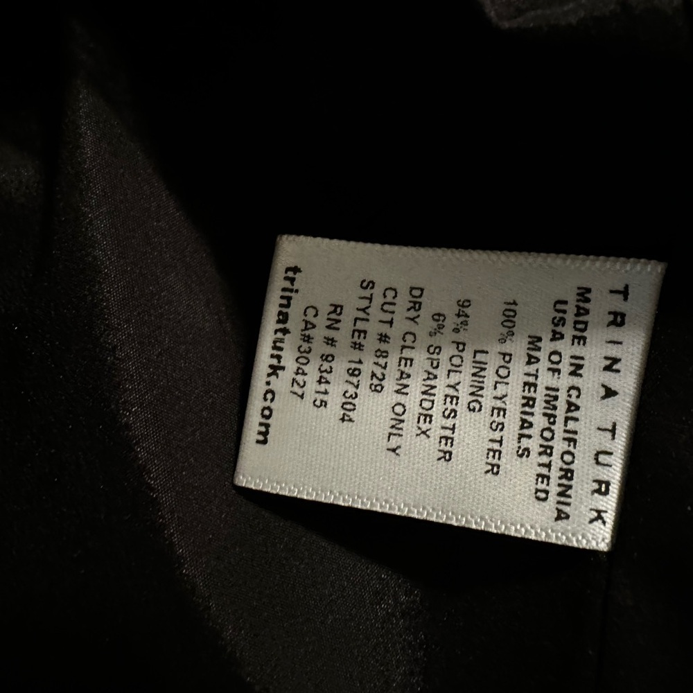Trina Turk Malbec Dress in Black. NWT. XL. - Picture 12 of 12